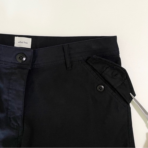 Aritzia Wilfred Free Glacier Cargo Pant Reverfse Sateen Cotton Lyocell Black 10 - Picture 13 of 16